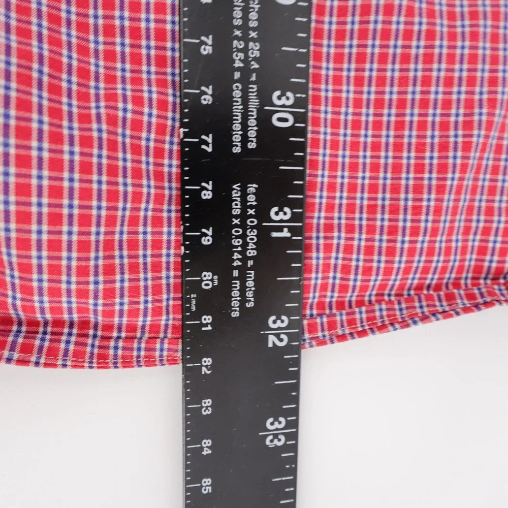 Polo Ralph Lauren Custom Fit Plaid Button Down Red Long Sleeve Mens XL Shirt